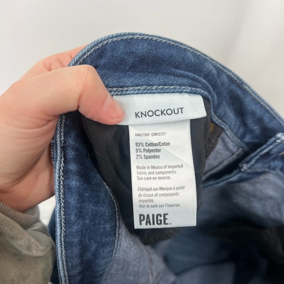 Paige Knockout Ultra High Rise Straight Leg Jeans in Solstice - Picture 7 of 8